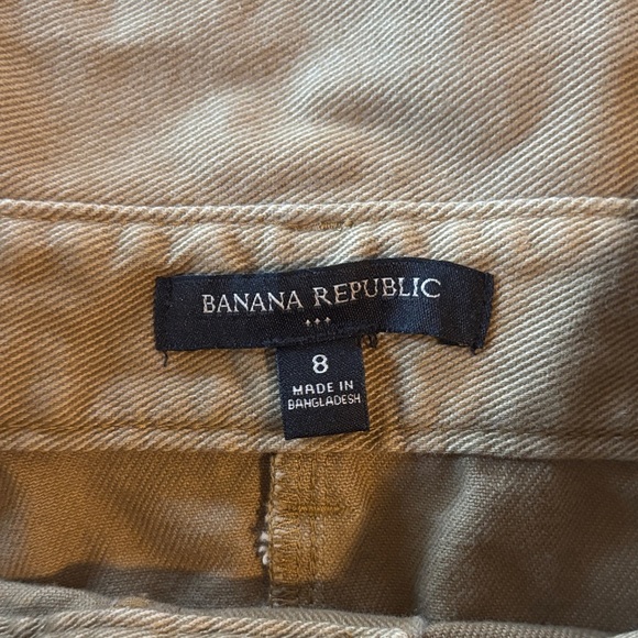 Banana Republic size 8 Women's light brown paper bag twill Skirt - Picture 2 of 3